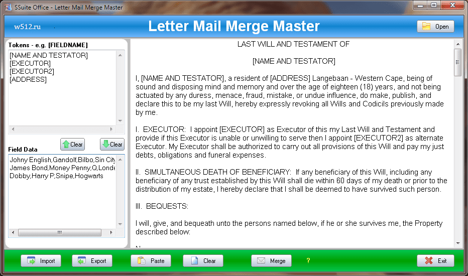 SSuite Office - Mail Merge Master - скачать бесплатную программу для массовой рассылки почты