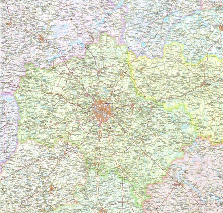 Карта Московской области. Автовокзалы, справочные телефоны