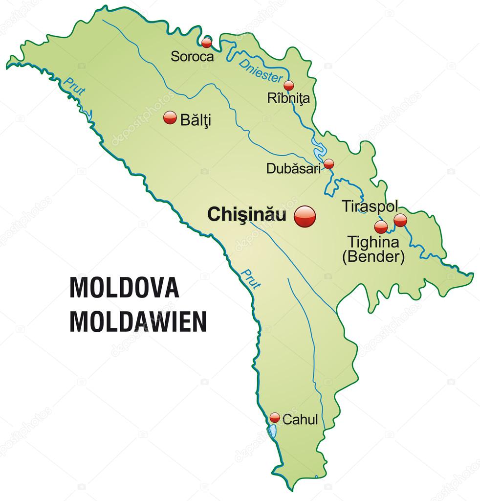 Карта Молдавии. Справочная аэропортов Молдавии