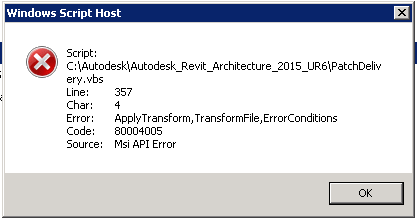 Windows Script Host: окно сообщения об ошибке.
