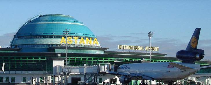 Табло аэропорта Нурсултан Назарбаев